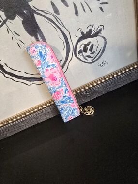 Lilly Pulitzer Pencil Pouch Zippered Stationery Case Vibrant Floral